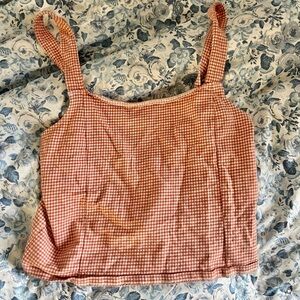 American Eagle Red Gingham Tank Top